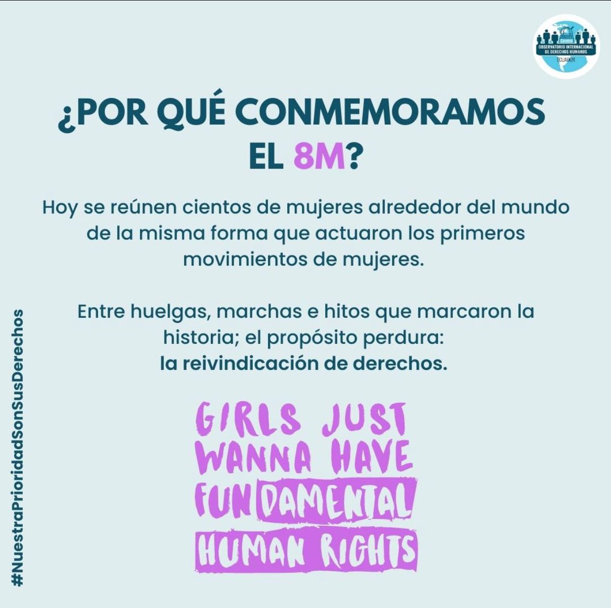 CoidhEc's tweet photo. ¿Por qué conmemoramos el #DiaInternacionaDeLaMujer ?

👧👩‍💼👩‍🎨🦸‍♀️ https://t.co/jN5K4eQRhO