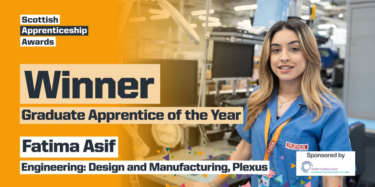 Apprenticeships.scot (@apprentice_scot) on Twitter photo This year's Graduate Apprentice of the Year winner is Fatima Asif from Plexus. Read Fatima's story - skillsdevelopmentscotland.co.uk/news-events/20…
Proudly sponsored by the Scottish Funding Council.
@plexuscorp <a href="/HeriotWattUni/">Heriot-Watt University</a> <a href="/ScotFundCouncil/">Scottish Funding Council</a>
#ScotAppAwards #ScotAppWeek23 #UnlockingPotential This year's Graduate Apprentice of the Year winner is Fatima Asif from Plexus. Read Fatima's story - skillsdevelopmentscotland.co.uk/news-events/20…
Proudly sponsored by the Scottish Funding Council.
@plexuscorp <a href="/HeriotWattUni/">Heriot-Watt University</a> <a href="/ScotFundCouncil/">Scottish Funding Council</a>
#ScotAppAwards #ScotAppWeek23 #UnlockingPotential