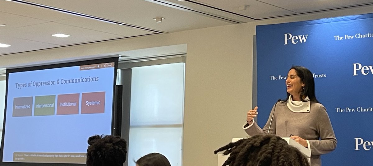 BriLoso's tweet photo. Today I’m grateful for inspiration and grounding from @mbopaiah:

DEI work is “planting a tree whose shade we may never experience.” 

I’m pumped to read her book: https://t.co/GPtlCv4IHM

What an energizing way to spend #InternationalWomansDay thanks @pewtrusts! #EmbraceEquity https://t.co/2Nuo9DqeX3