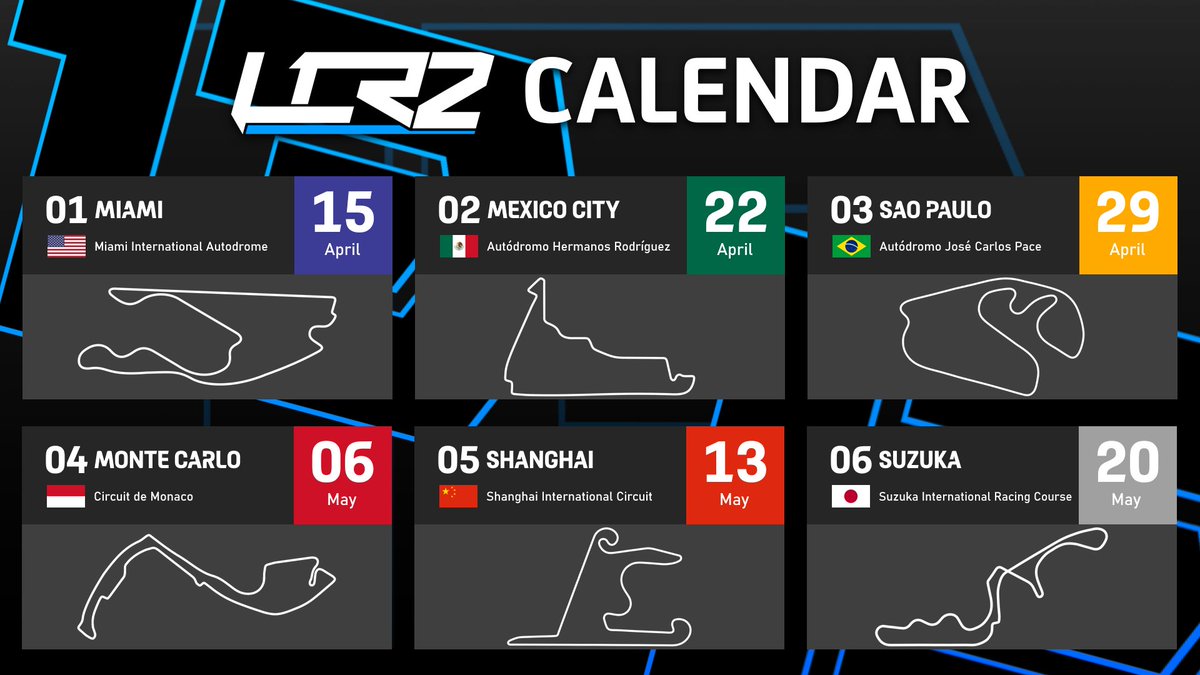 LegacyChRacing's tweet photo. #LCR2 | ANNOUNCEMENT

Our popular F2 series RETURNS for a 6th season! 🙌

6 rounds and 12 races will take the players across the globe on the hunt for our LCR2 Champion 🌎🌏

The best part? Signups are OPEN now!! ⬇️
https://t.co/uFnPKVMHXU https://t.co/UQdHKWBlm8