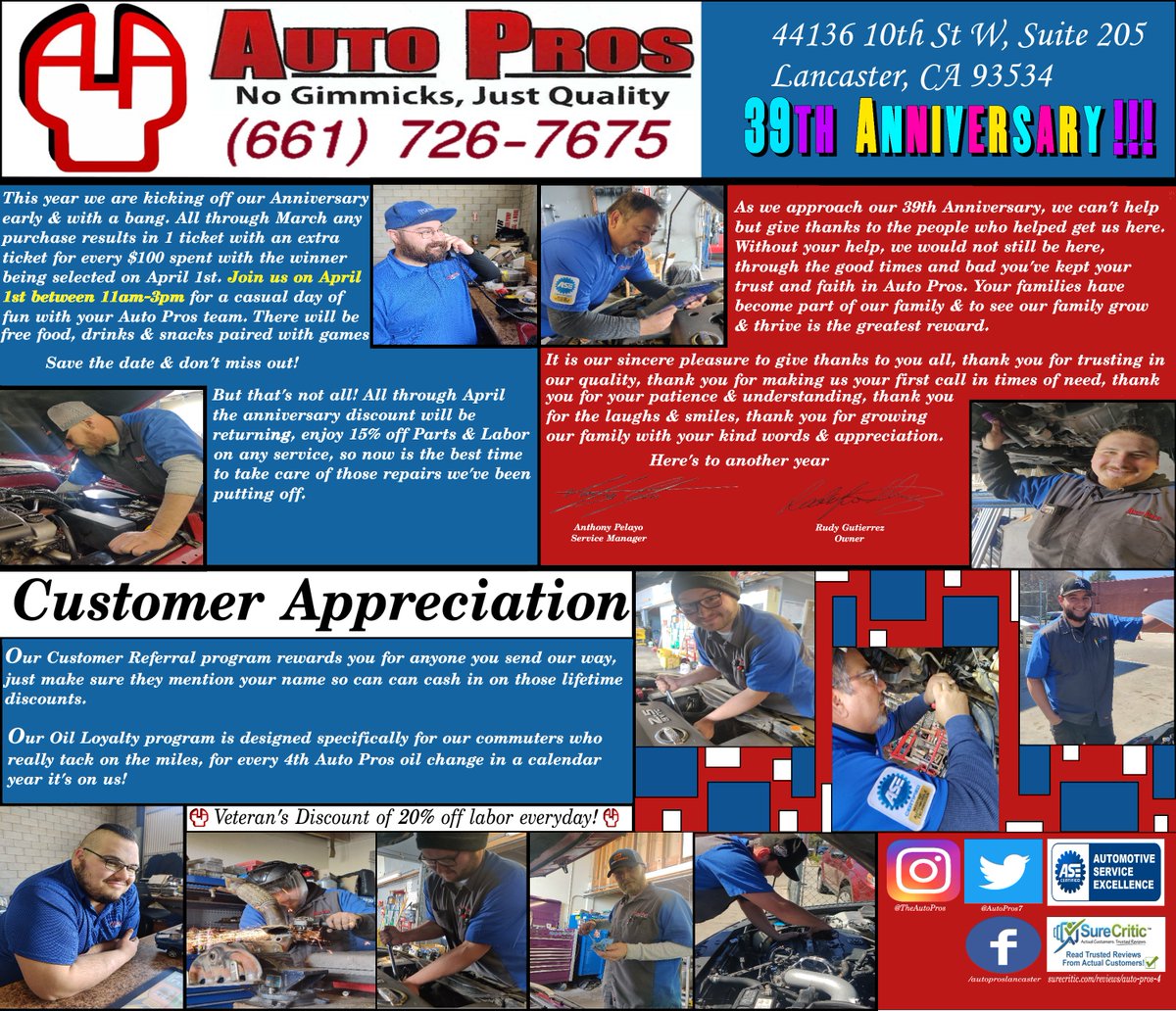 AutoPros7's tweet photo. Come celebrate with us! #cars #anniversary #AutoPros #customerexperience #GiveBack #community #AV #Automotive https://t.co/OFCWFNQ8hW