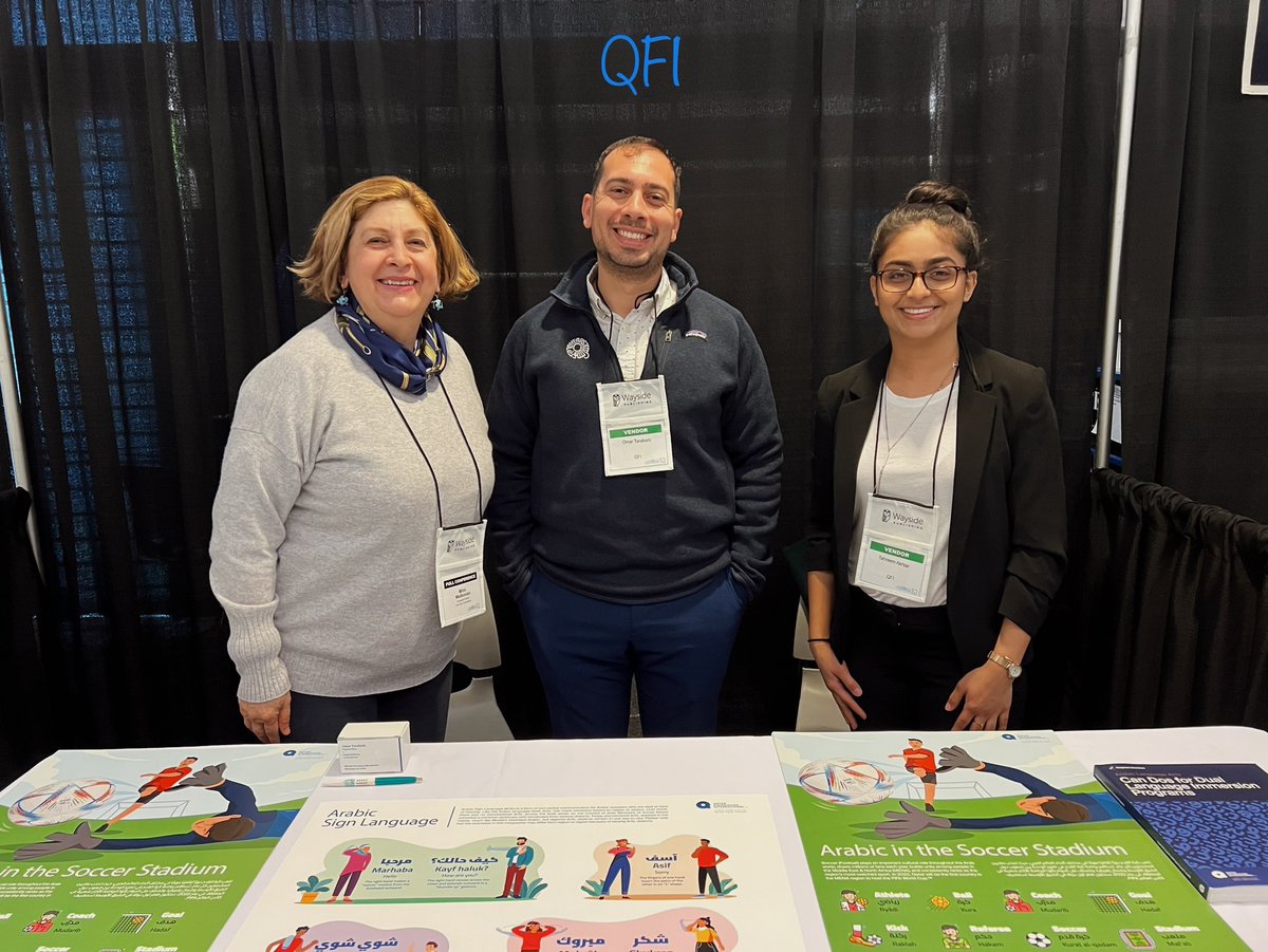 QFIntl's tweet image. Our refreshed infographics were a hit at @NECTFL last week in New York! شكرا جزيلا to all of the #Arabic educators who stopped by our booth – it was great to see you! Stay tuned for a new infographic to be released online later this month 👀  #SpeakArabic #TeachArabic