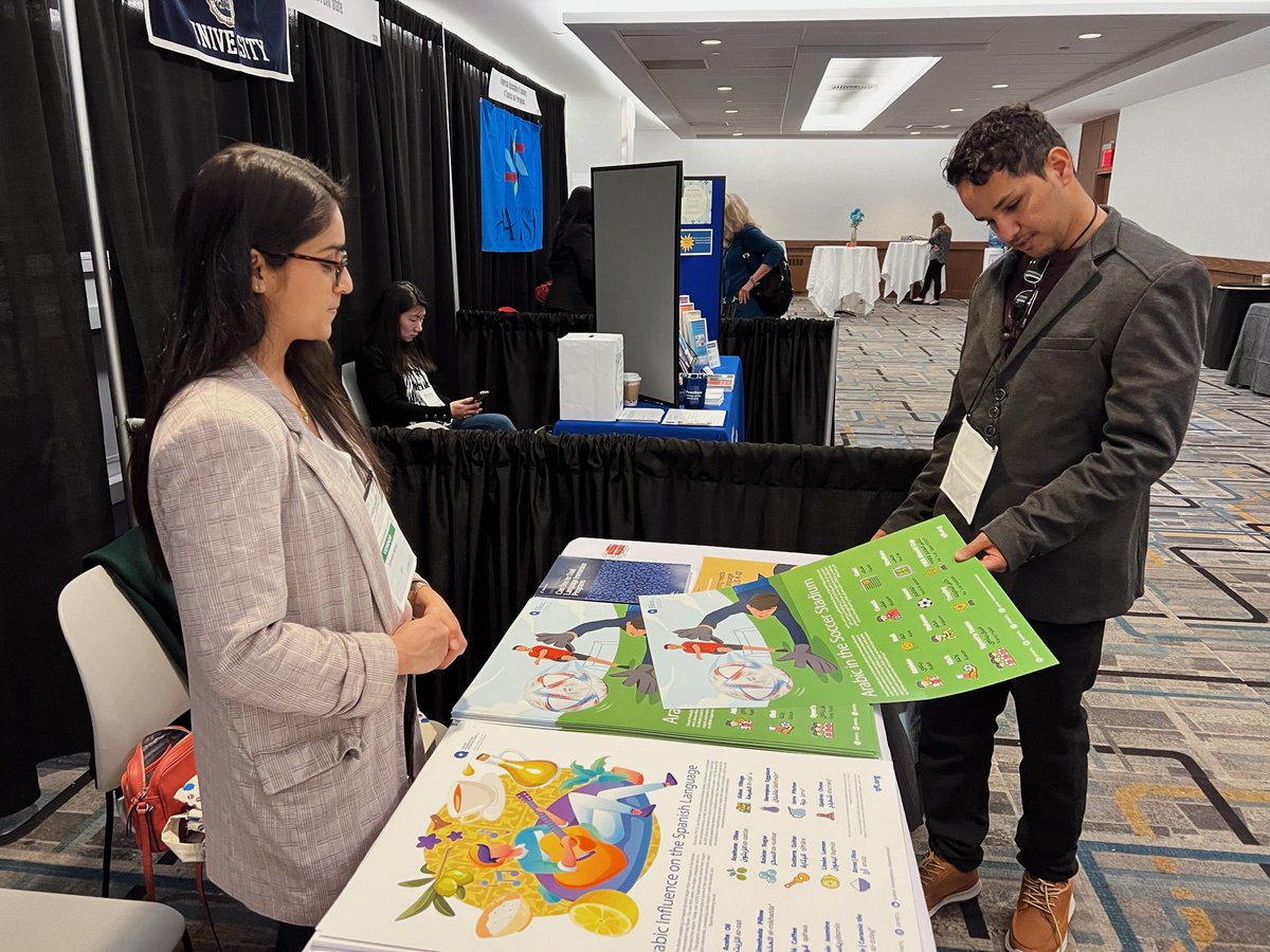 QFIntl's tweet image. Our refreshed infographics were a hit at @NECTFL last week in New York! شكرا جزيلا to all of the #Arabic educators who stopped by our booth – it was great to see you! Stay tuned for a new infographic to be released online later this month 👀  #SpeakArabic #TeachArabic
