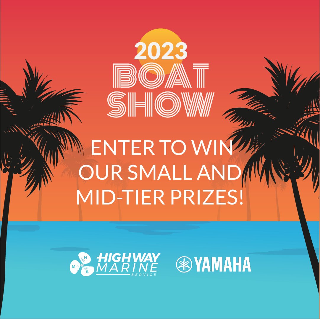 HighwayMarine's tweet image. We all know the grand prize is the most sought-after, but when you register at hmboatshow.com, you can enter to win our small and mid-tier prizes too! I mean, who doesn't love a tumbler or a Yeti cooler?

#boatshow #boatshow2023 #highwaymarine