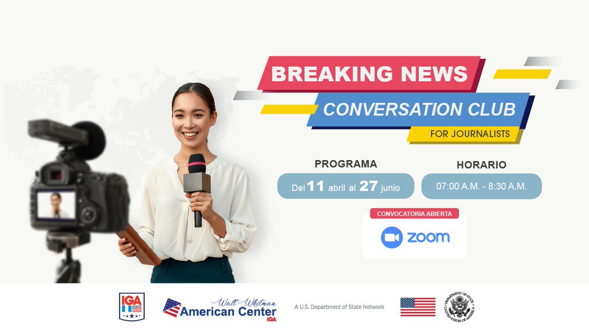 wwacIGA's tweet photo. 📢 Convocatoria para Beca de Conversation Club en inglés 2023 📢
👉🏽 Disponibles para periodistas de todos los Departamentos de Guatemala. 🧑🏽

Postúlate completando el formulario aquí:

📝 https://t.co/vpqD2PXNKN https://t.co/DsjvA2LDBg