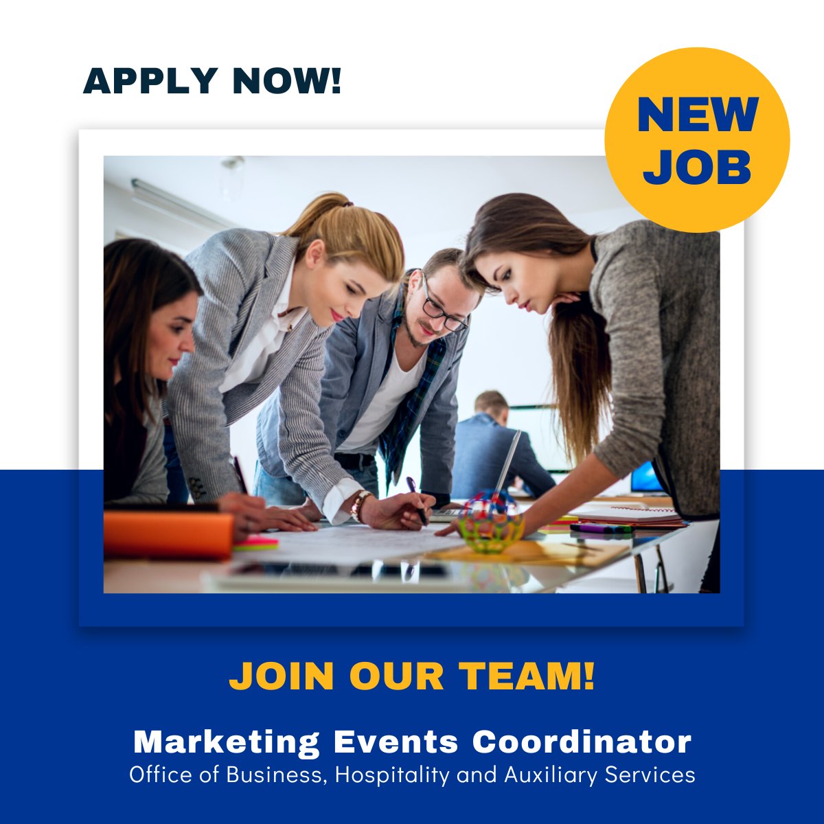 PittBHAS's tweet photo. Join our team!

We are seeking a qualified Marketing and Events Coordinator to join the Univeristy Stores team.

The position will help conceptualize, plan, and execute retail marketing and events.

Learn more and apply below!

https://t.co/waB7tGvKsG

#h2p #pitt #WorkForPitt https://t.co/prkxEJh6sn