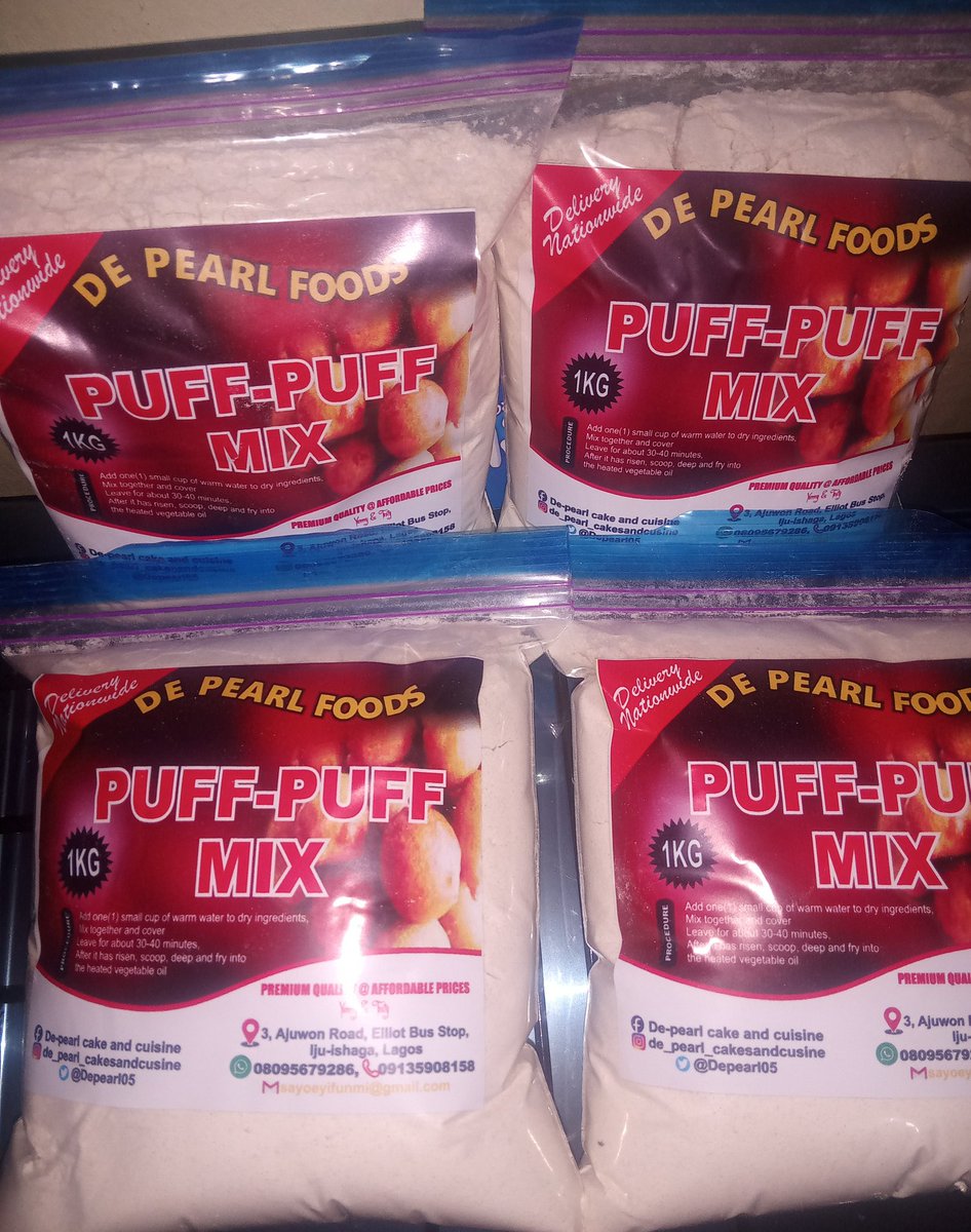 DePearl05's tweet photo. DM for your: Dry/Powdered Pap, Puff puff mix, Tuwo Masara, Pupuru and Beans powder.
- Hygenically processed pap.
- No  preservatives.
- Easy to prepare
- Easy to carry anywhere.
- Long shelf life.
- Available in 500g,1kg,2kg,.....5kg....
We deliver nationwide. https://t.co/TAo9tTTQk7