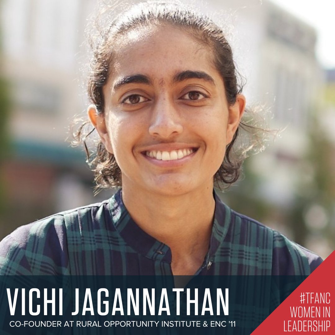 OneDay_NC's tweet photo. Teach For America North Carolina is proud to celebrate Women's History Month by  highlighting the amazing women in leadership across our network. 
Today we are excited to spotlight ENC Alumna Vichi Jagannathan who serves as the co-founder of the Rural Opportunity Institute. https://t.co/VaKPMbqgvj