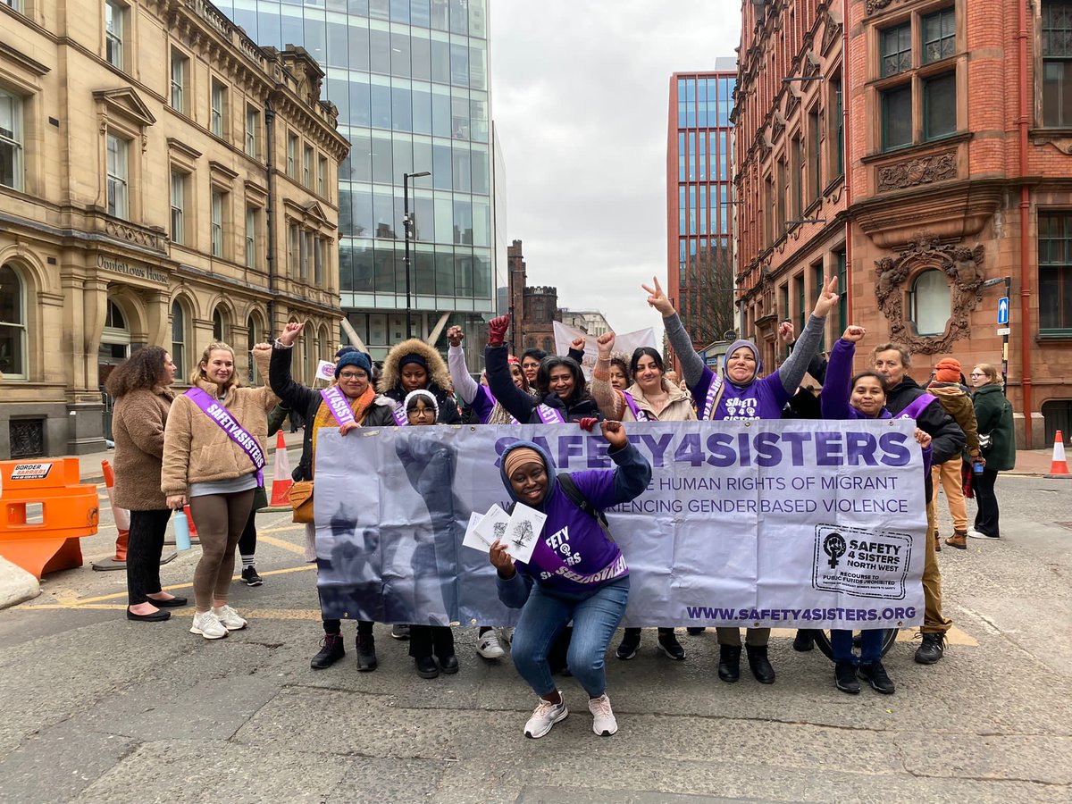 Safety4Sisters's tweet image. S4S supported a woman told by housing worker today,to literally walk the street,&amp;amp; leave the hostel, cos NRPF &amp;amp; ineligible for safe accommodation,she returned to her abuser.#IWD2023 we continue to fight for human right to safety &amp;amp; protection of migrant women #ProtectionForAll