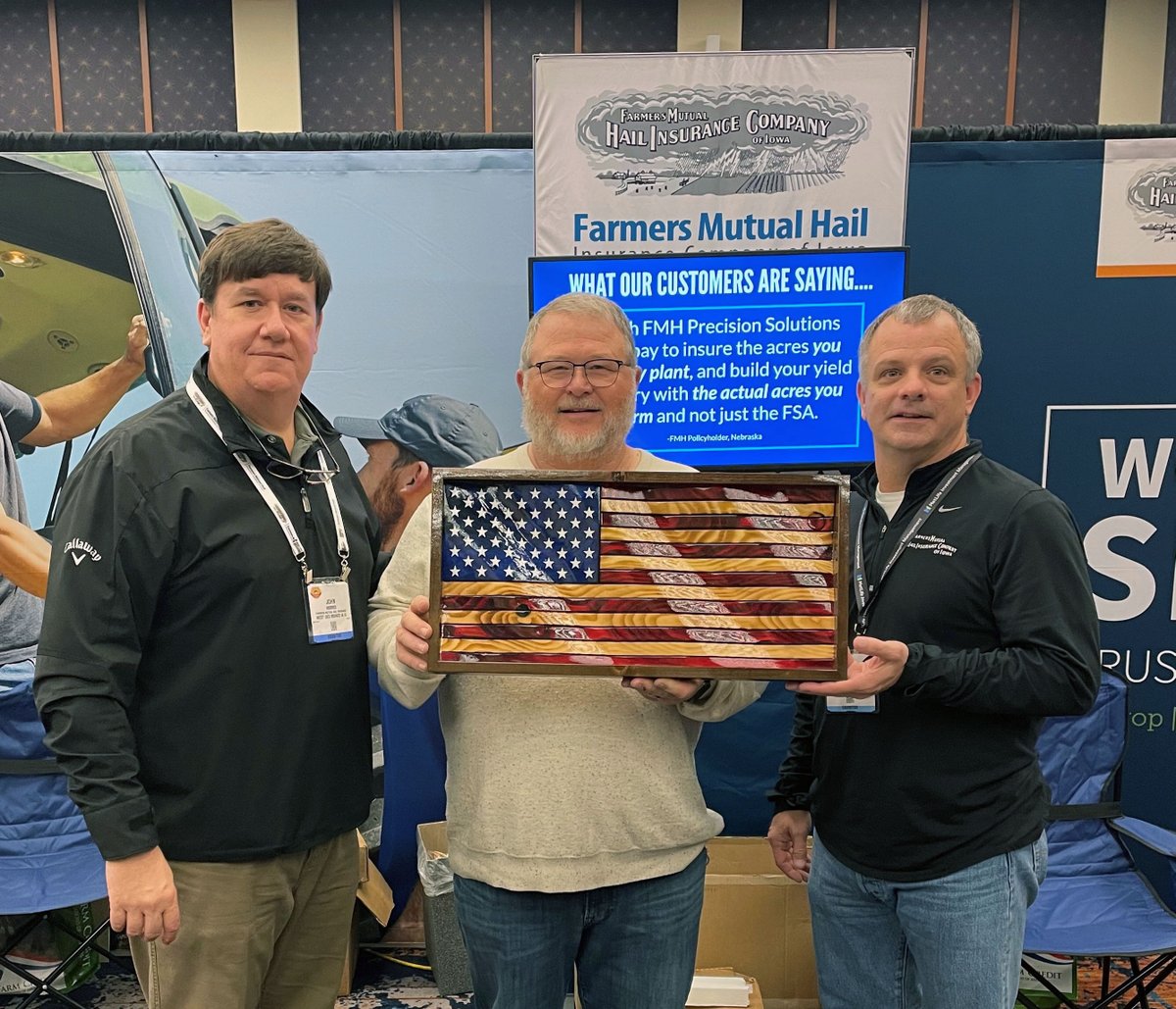 FMHins's tweet image. We had a great time at the @farm_gin_show show a couple weeks ago in Memphis! Congratulations to David P., who stopped by our booth and was the winner of our American flag giveaway! #MSFGS2023