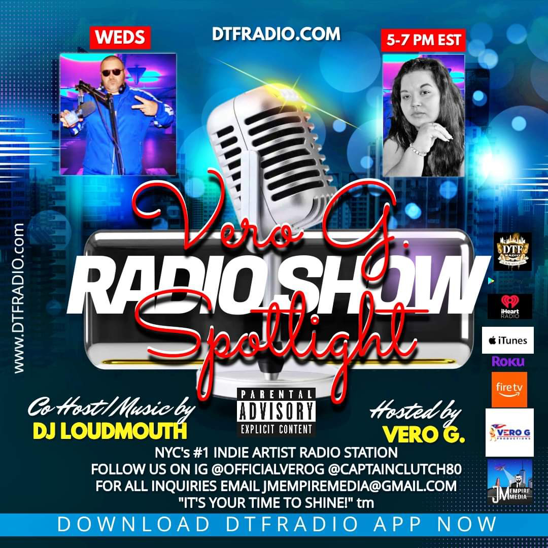 The Vero G Spotlight Show part of your #DTFRadioWednesdayLineup Wednesdays 5-7pm on  #DTFRadio with at @officialverog and <a href="/theloudmouth/">L. Producto</a> #Podcast [Download that Free #DTFRadioApp on the #Apple or #GooglePlay Store] Now streaming on @DTFRadio / @TuneIn / #Radio.net (Germany) Apps #
