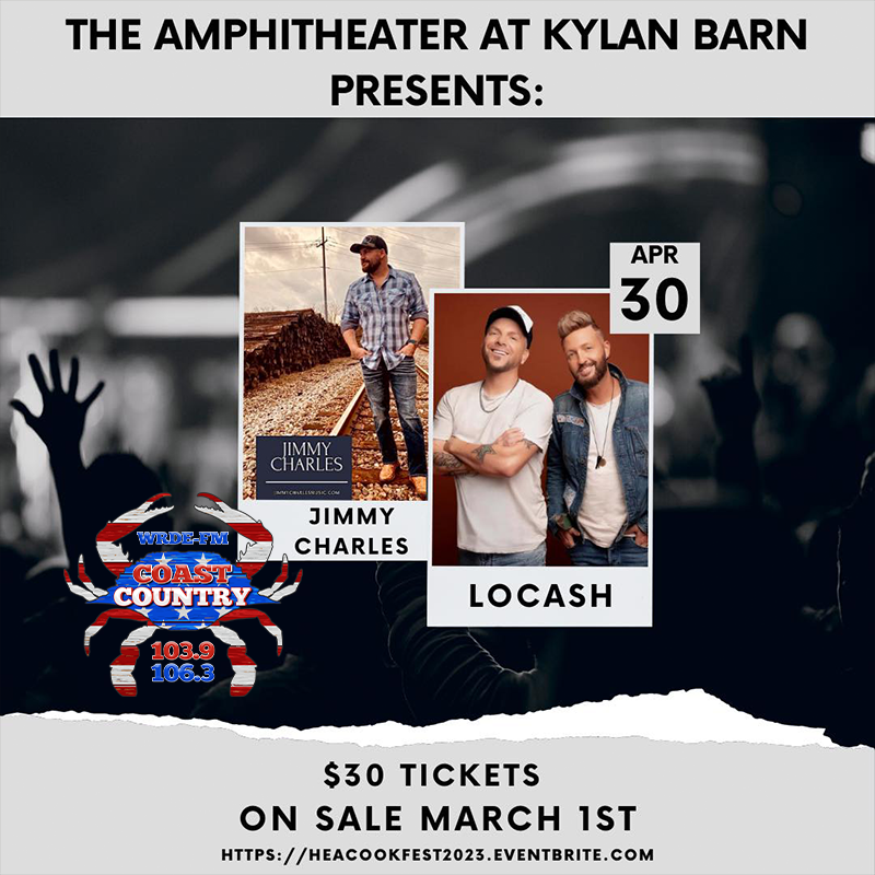 Don't Miss @LOCASHmusic at Heacook Fest 2023 tickets are on sale now at heacookfest2023.eventbrite.com and we can't wait to see you there with #CoastCountryCares with @spicerbros #HeacookFest2023 #LOCASH #ThreeFavoriteColors #JimmyCharles #ItsAMarylandThing