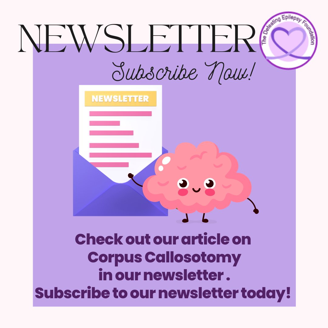 Check out our latest article on corpus callosotomy today! This is the first article  of our new Epilepsy Surgical Series! Check out the video on our YouTube channel as well! Subscribe to our newsletter today! 

#defeatepilepsy #corpuscallosotomy