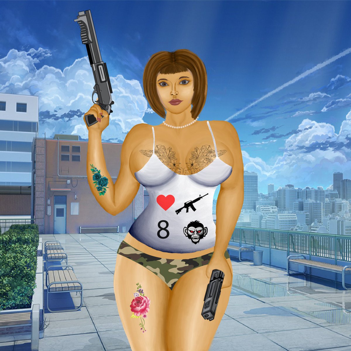 protectivegirl1's tweet photo. "Experience the power of community and artistry with NFT Protective Girlfriend Gun Club - the ultimate NFT project for those who demand excellence in all things. #NFTs #ProtectiveGirlfriend #GunClub #Community #Artistry" https://t.co/NS3BXLexie