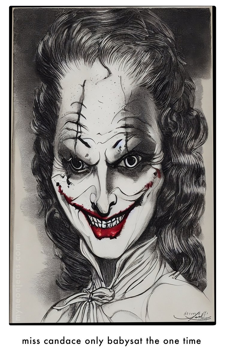 Return of the Joker: Baby-Sitters Club Edition

#JOKER #Joker2 #Memes #babysittersclub #Netflix #myneonjeans #raviolikiteshenanigans #AI #OpenAI #AIArtwork #AIartist #digitalart #vintagestyle #nftart #vintagelook #memeslover #clowngirl #clowns #Clown #clownworld