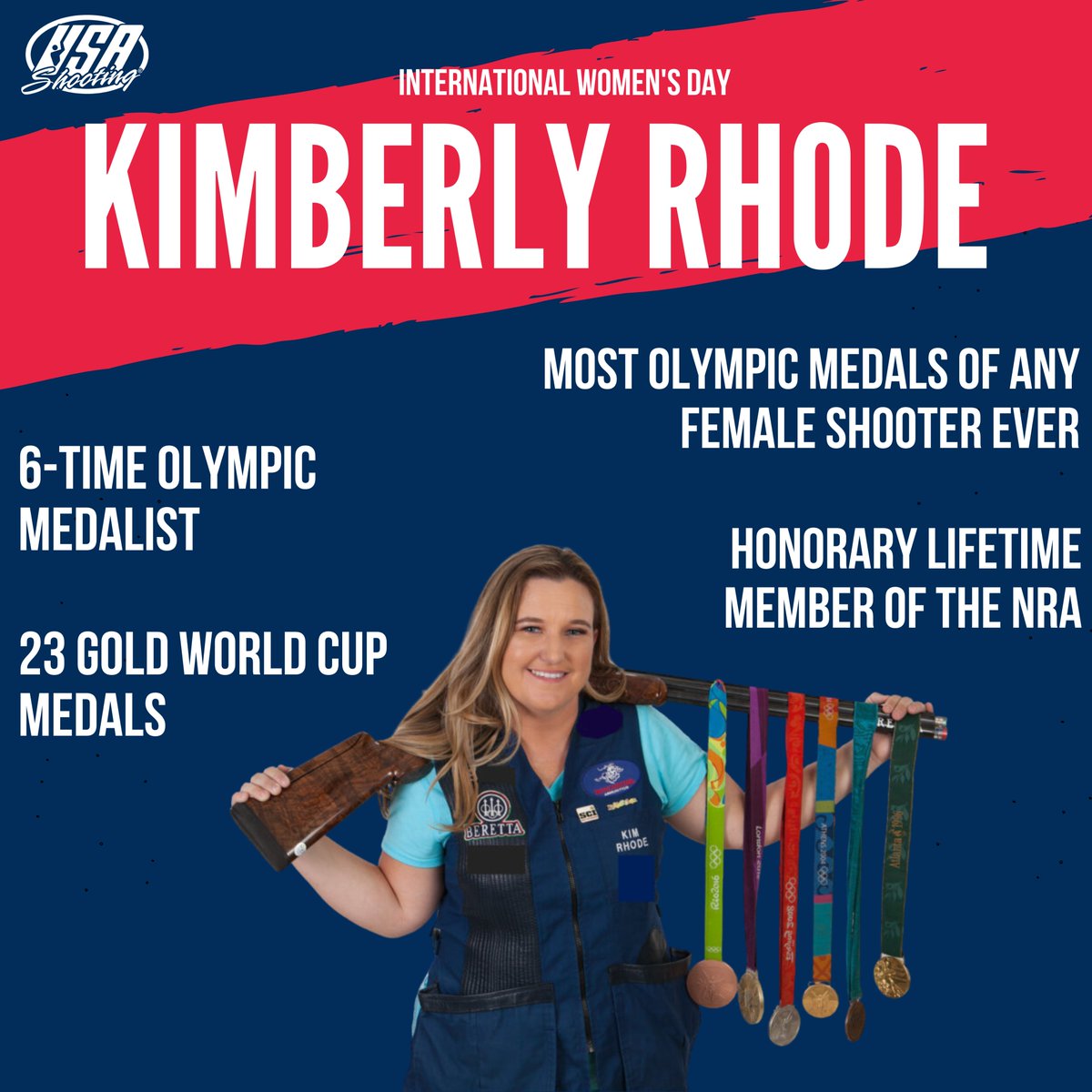 USAShooting's tweet photo. Happy International Women's Day! Read about the stats from some of our great female athletes. 👏
#internationalwomensday https://t.co/8KEOGo0UUn