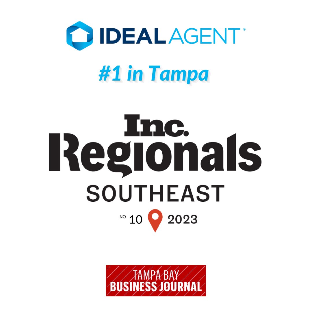 We are proud to announce that IDEAL AGENT was named the #1 fastest growing company in Tampa, ranking #10 overall on the Southeast Inc. 5000 list!

Check out TBBJ's recent article for the list of Tampa Bay's fastest growing companies: loom.ly/mJhbKWA
#inc5000 #incregionals