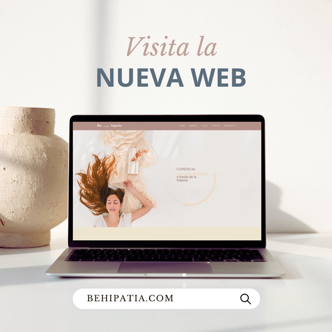 behipatia's tweet photo. ¡Estoy de estreno! 🤓 En la nueva web encontraréis el espacio de CURSOS ampliado y la línea de productos sensoriales TEMPLUM para acompañar las lecturas de los cursos. https://t.co/nwnMW1Q7p3