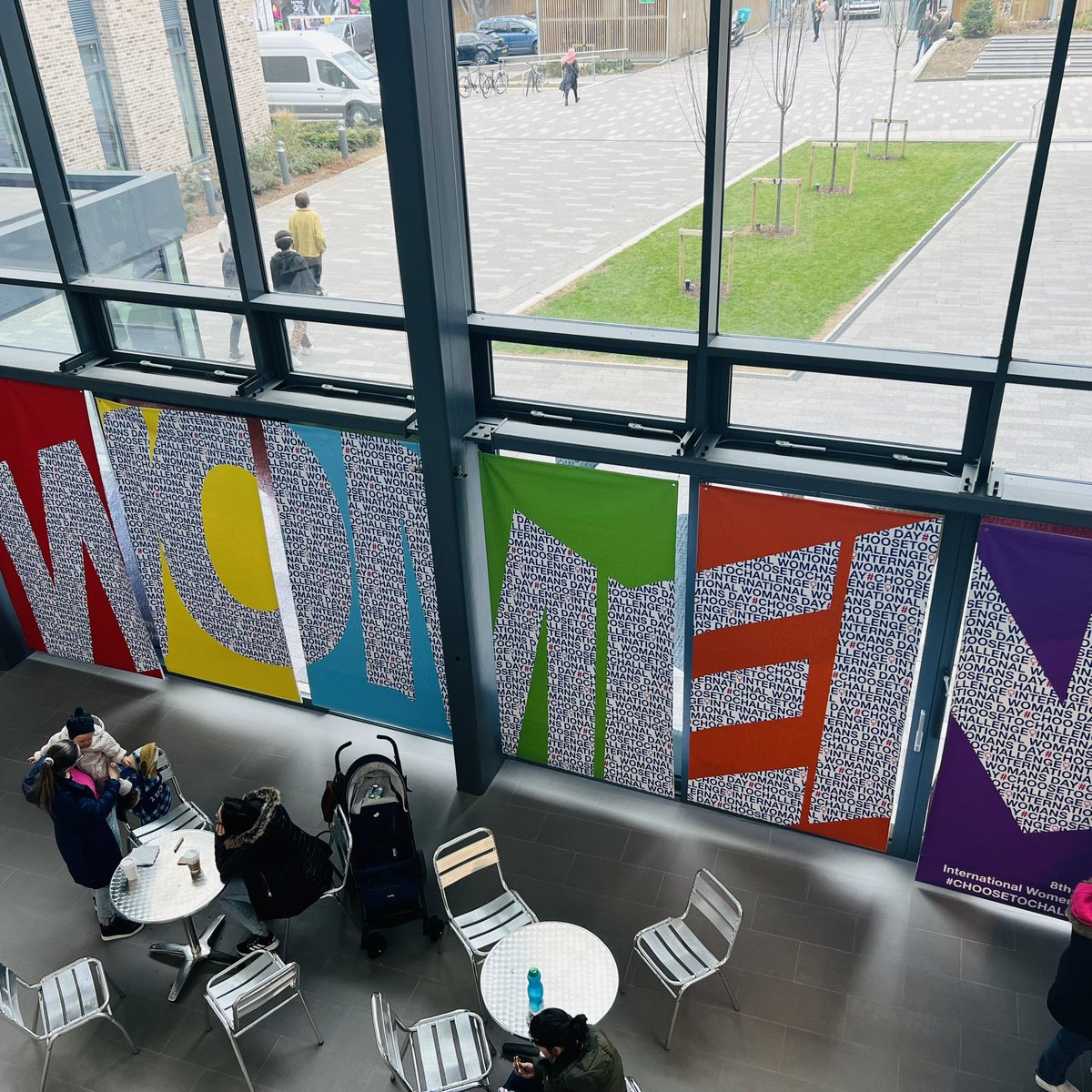 MET_Creatives's tweet photo. Happy International Women’s Day #IWD2023 from Brighton MET Fantastic window graphics designed by our Foundation Graphic Design students and installed by our Visual Merchandising students #collaboration #loveourcolleges #coursesthatleadtocareers #brightonmet #ChooseToChallenge https://t.co/1h0YIje52t