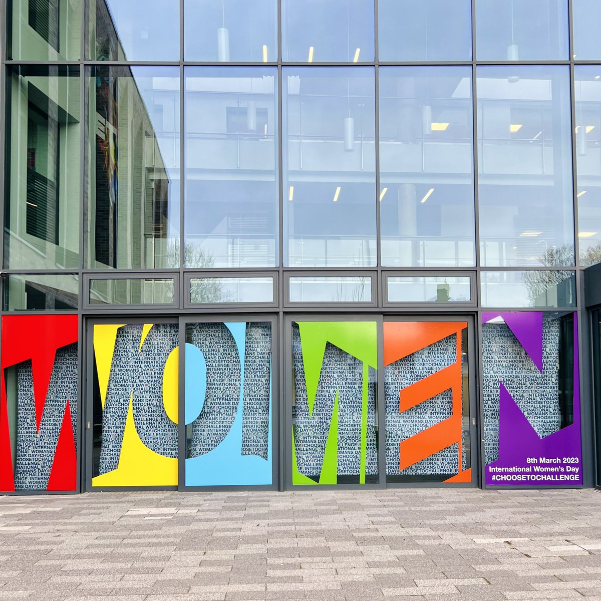 MET_Creatives's tweet photo. Happy International Women’s Day #IWD2023 from Brighton MET Fantastic window graphics designed by our Foundation Graphic Design students and installed by our Visual Merchandising students #collaboration #loveourcolleges #coursesthatleadtocareers #brightonmet #ChooseToChallenge https://t.co/1h0YIje52t