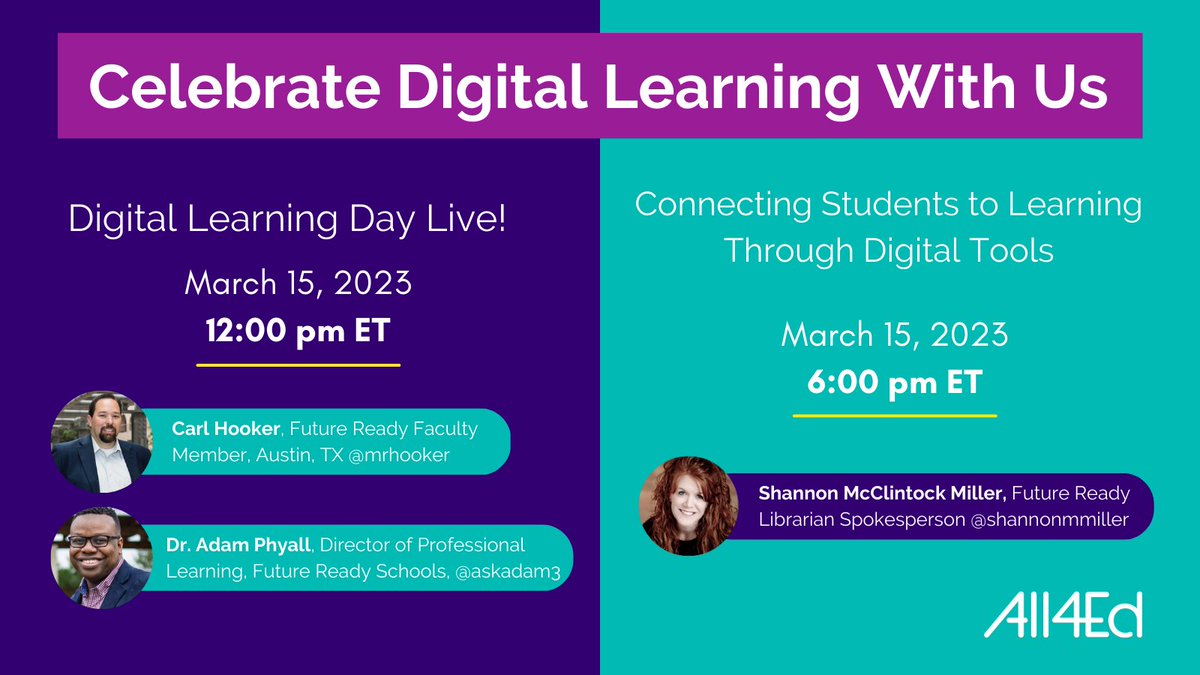 Let’s make #DLDay the largest celebration yet!

🔴Plan a celebration with students
🟢Spread the word using #DLDay hashtag
🔵Register for our special events

Make connections with your fellow educators and students by sharing and celebrating the successes happening each day!