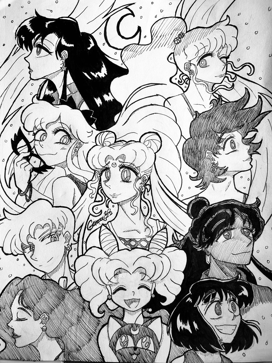 Happy women’s day! Here’s a drawing of my favorite cast of all women in manga! #WomenDay #SailorMoon