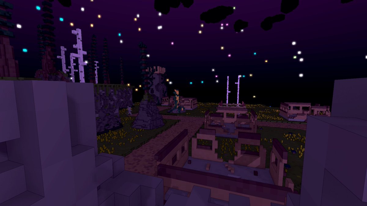 OtterSpaceDev's tweet image. Just looking over this abandoned village by night.

#gamedev #indiedev #voxelgame #voxelart #voxel #monogame