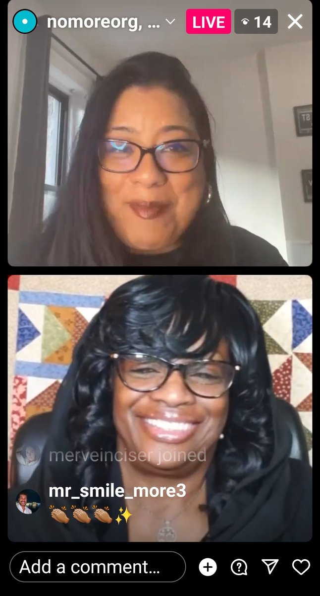 VALIDITYENTPR's tweet photo. #HappeningNow IG Live at @NOMOREorg in celebration of #InternationalWomensDay. The President of #NOMOREorg hosts a conversation with @MildredMuhammad, International Speaker for the U.S. State Department and recognized as the ex-spouse of the #DCSniper. #tunein #ListeningNow 💜 https://t.co/d5V4OwsX8o