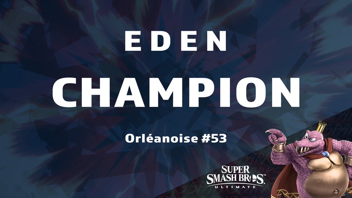 sparks_esport's tweet photo. C'EST FAIT ! 

🔵⚪️ @Eden_ssbu  s'impose une deuxième fois sous nos couleurs lors de l'Orléanoise #53. 🔵⚪️

4 Tournois, 2 Victoires 😈

#GOSPARKS https://t.co/sr7mtbc4Ax