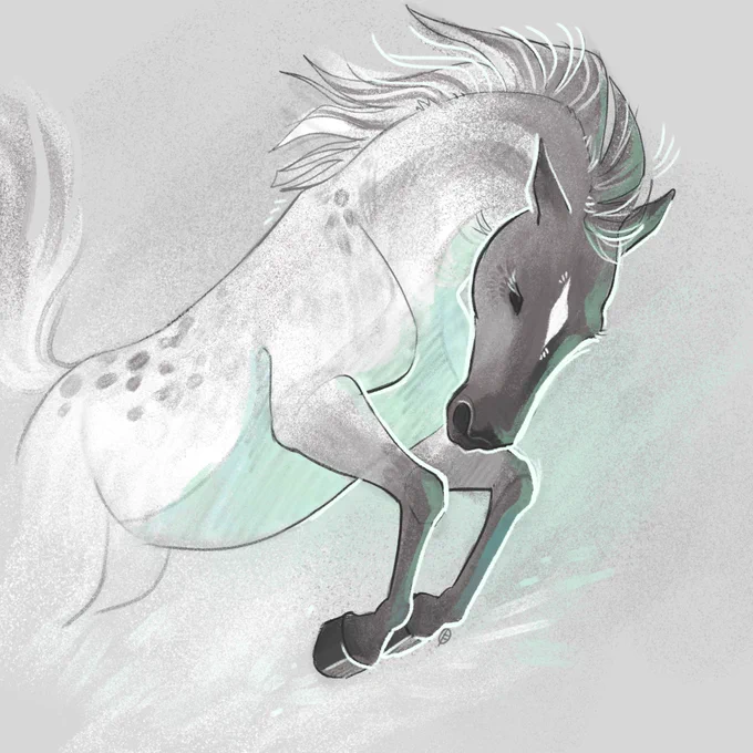 horse going 'whoosh' 
