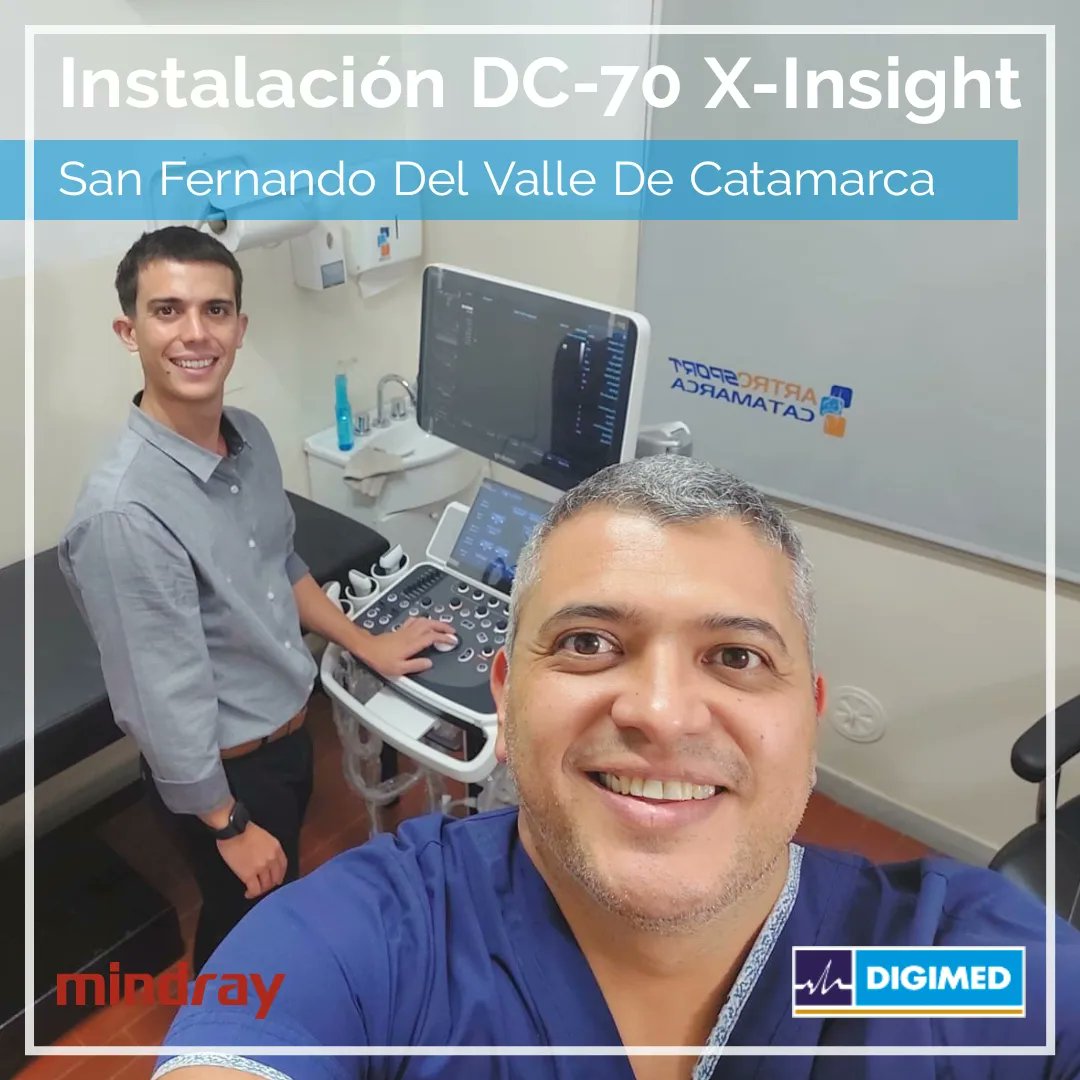 DigimedEco's tweet photo. Estuvimos con el Dr. Miguel Reynoso de San Fernando del Valle de Catamarca entregando e instalando su ecógrafo Mindray DC-70 X-Insight SS.

#Digimed #Ultrasonido #Mindray #entregas #instalaciones #DC70XInsight #DC70 https://t.co/Ol9RNXKnFa