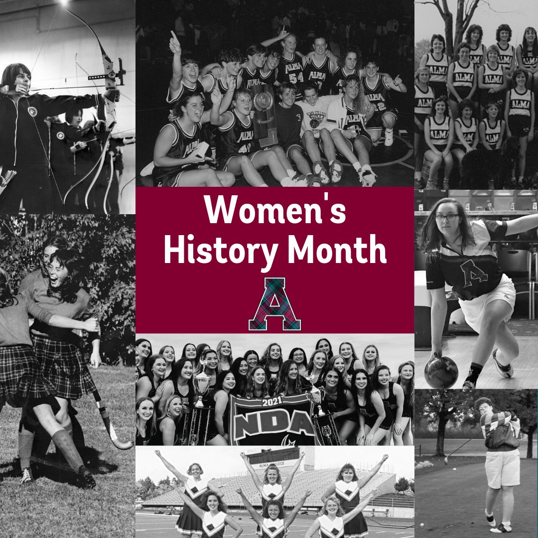 AlmaScots's tweet photo. As we celebrate International Women's Day, Alma College Athletics would like to acknowledge the countless women in Scots history, who have paved the way for our student-athletes to achieve at a high level today! https://t.co/VqF5u51Rco