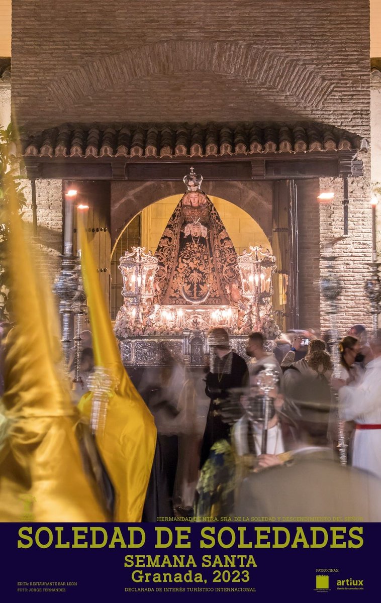 🟡 En la tarde-noche de ayer, martes día 7, quedó presentado el cartel de la trigésimo primera edición de esta publicación del Bar León, que en esta ocasión reproduce una magnífica instantánea de Nuestra Señora de la Soledad en Su regreso al Monasterio para