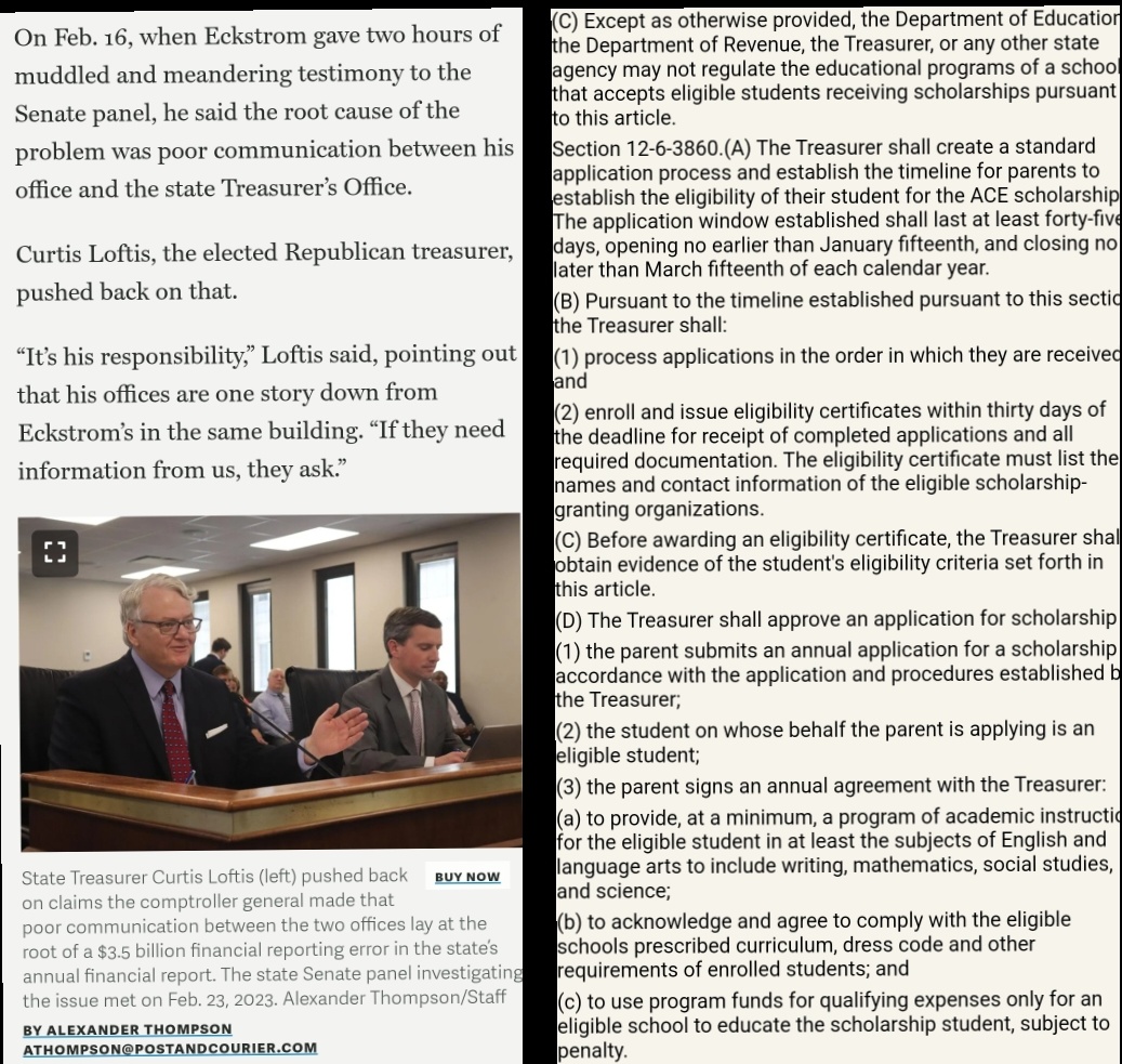 MelissaLGoforth's tweet photo. @BennettSCSenate & @SCSenate Finance putting A LOT of faith in #SouthCarolina Treasurer, @TreasurerLoftis w/ this S.285 amendment. Are they ignoring recent headlines about that $3.5 BILLION oversight with @RichardEckstrom ?! 🧾💸
#scpol #scfored @SCforEd
https://t.co/uHiPoGoprX https://t.co/520PCpxAlh