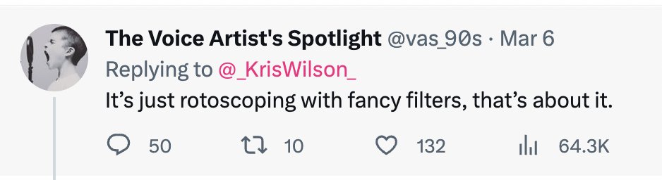 fissureking's tweet photo. the audacity to call a film that required every frame to be an intricately hand painted oil painting, a notoriously difficult medium, in van gogh's actual style, which requires every animator to be able to oil pant LIKE VAN GOGH, "just a fancy filter" is the reason art is dead https://t.co/geId6riTOA