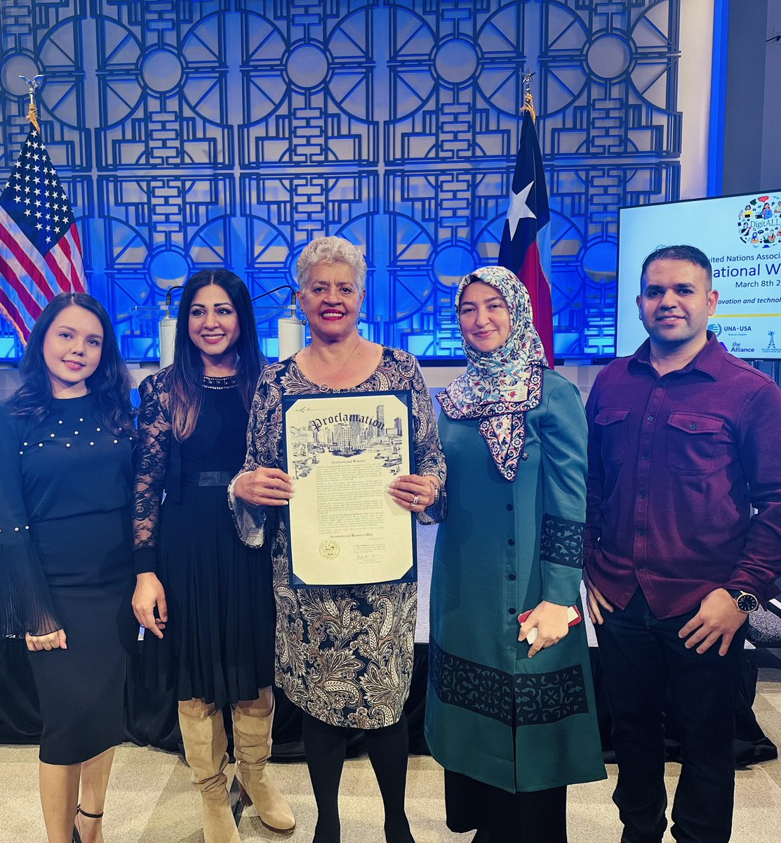 Today the United Nations Association - Houston hosted the International Women’s Day 2023 commemoration. 
“DigitAll: Innovation and technology for gender equity.” 
#innovation #technology #womensday2023
