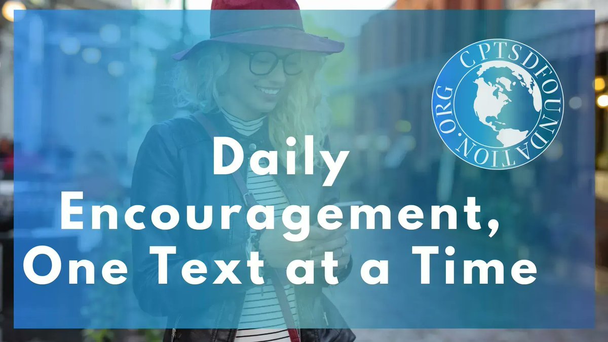 cptsdfoundation's tweet photo. Fuel your trauma recovery journey one text at a time. Get your daily boost of encouragement delivered directly to your mobile.
To subscribe, visit https://t.co/uQRFvEc8hI
*Available only in the U.S and Canada.
#CPTSDRecovery #BecauseWeAreWorthIt #StaySafeHelpOthers https://t.co/Z1JvuKlofz