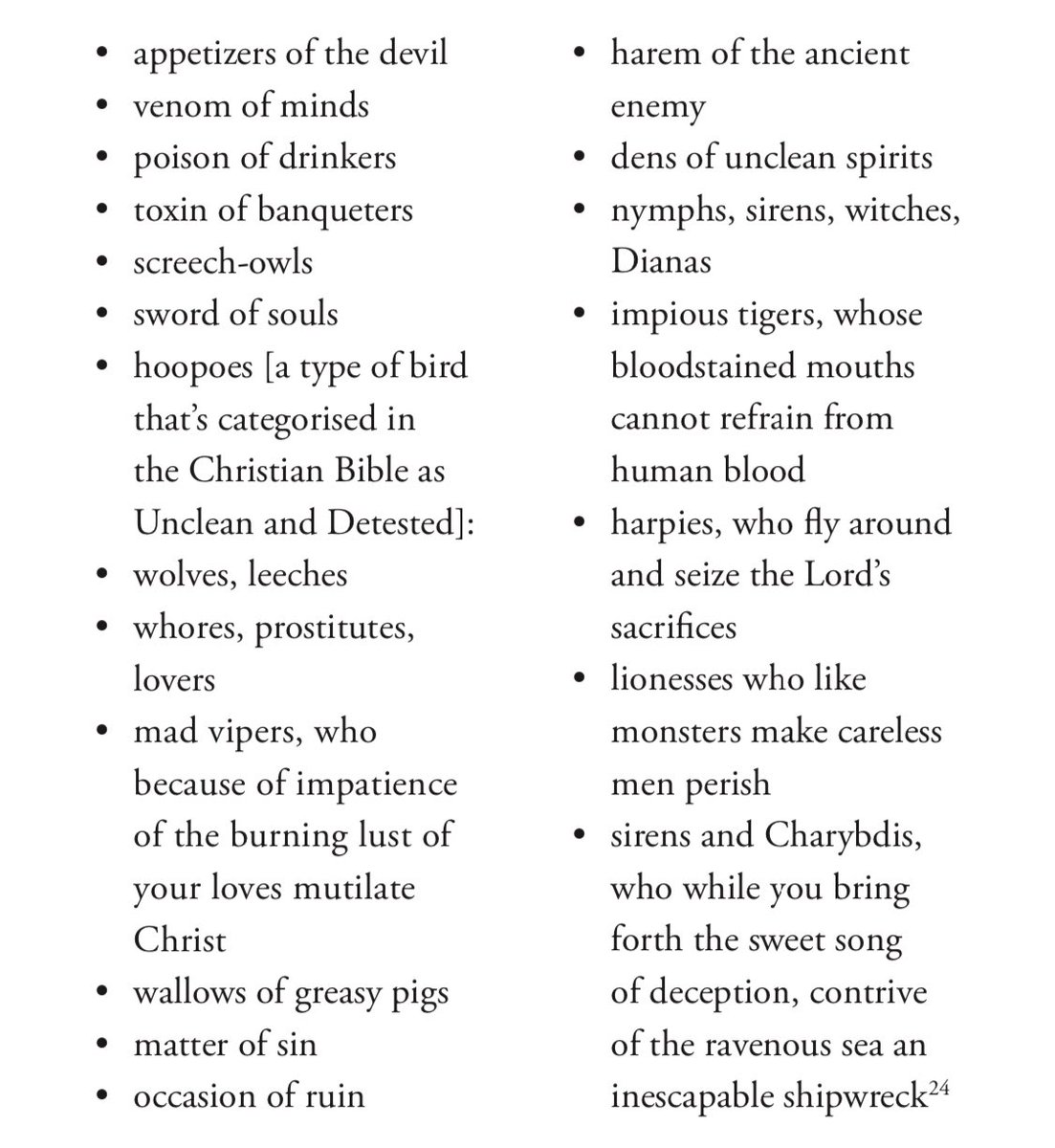 KirstySedgman's tweet photo. Fun fact from my book #OnBeingUnreasonable for #IWD2023 😃

In the 11th century, a Benedictine monk called Peter Damian sent his fellow clergyman a long list of all the things that he believed women were like. Ladies, tag yourselves! https://t.co/GTBtcfJQkS