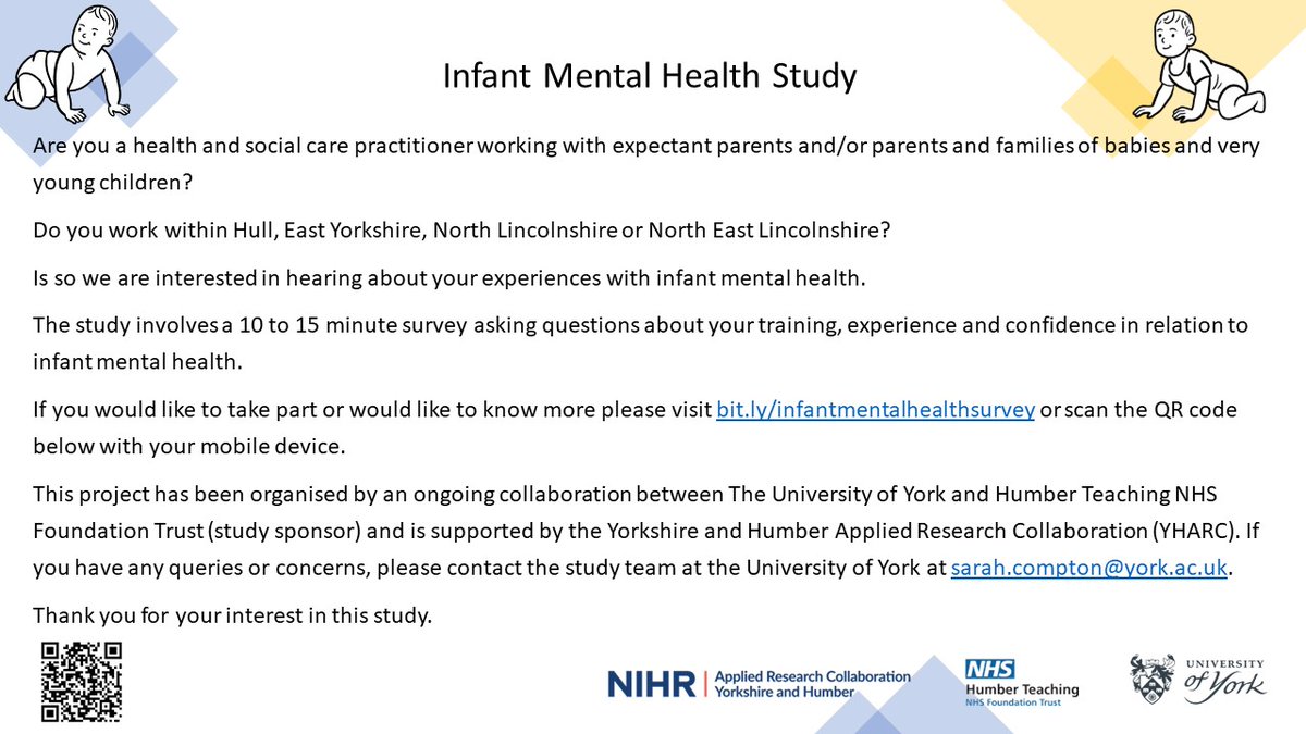calimarshall's tweet photo. Do you work with pregnant women/families in Hull, East Yorks, North or NE Lincs. Please get involved in our Infant Mental Health Research and please share. @ResearchHumber @Sarah_Blower @becky_price1709  @HNYmaternity https://t.co/nyJn9sPAbS
