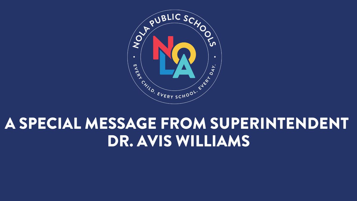 Superintendent Dr. Avis Williams has an important message regarding the Homer A. Plessy Community School siting. We welcome you to watch this video. 
vimeo.com/806087641 @PlessySchool