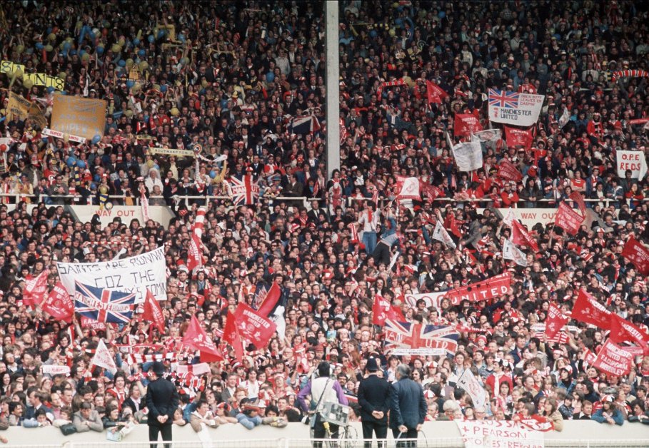 Manchester United fans Wembley 1976 #MUFC #ManchesterUnited #Wembley #FACup