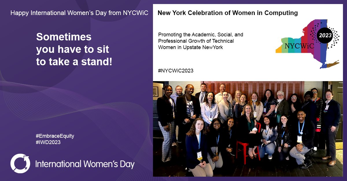 Happy #IWD2023 #EmbraceEquity
Celebrate #WomeninComputing with us at #NYCWiC2023
Register here: lnkd.in/e3jVEiuv