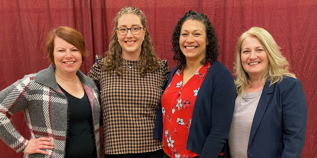 A few of MASC's leaders celebrating International Women's Day by attending the @BdnChamber's Superwomen 4.0 Conference. #IWD2023