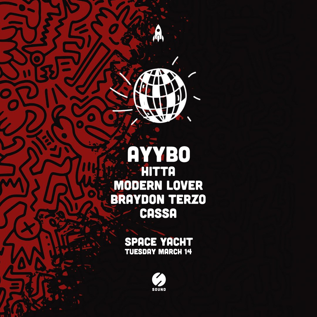 Los Angeles! Excited to be back with the @spaceyacht fam 3/14 🚀🛥️

Direct support duties for @AYYBOmusic 🫡

Tix: link.dice.fm/o7fc0a86e6b5