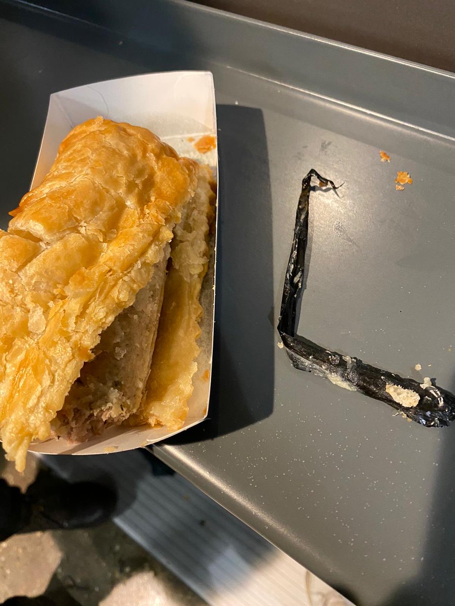 Tony Rice (@tonyjrice) on Twitter photo Dear <a href="/SpursOfficial/">Tottenham Hotspur</a>, if there is one thing worse than watching my team fade out of the CL at home, it’s finding a large strip of black plastic in my very expensive sausage roll! What is your reaction? Dear <a href="/SpursOfficial/">Tottenham Hotspur</a>, if there is one thing worse than watching my team fade out of the CL at home, it’s finding a large strip of black plastic in my very expensive sausage roll! What is your reaction?