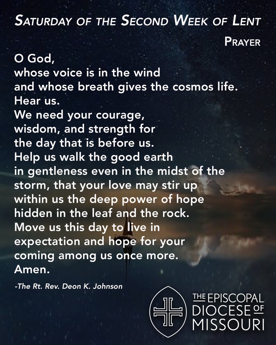 March 11 Lenten Meditation
Daily Lenten meditations by the Rt. Rev. Deon K. Johnson.
Download the full booklet here: diocesemo.org/2023-lenten-me…