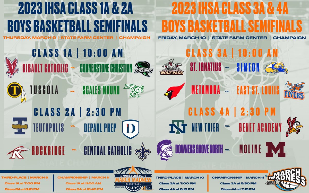 IHSA ScoreZone on Twitter "🏀2⃣0⃣2⃣3⃣ IHSASTATE BOYS BASKETBALL 🏆 📅