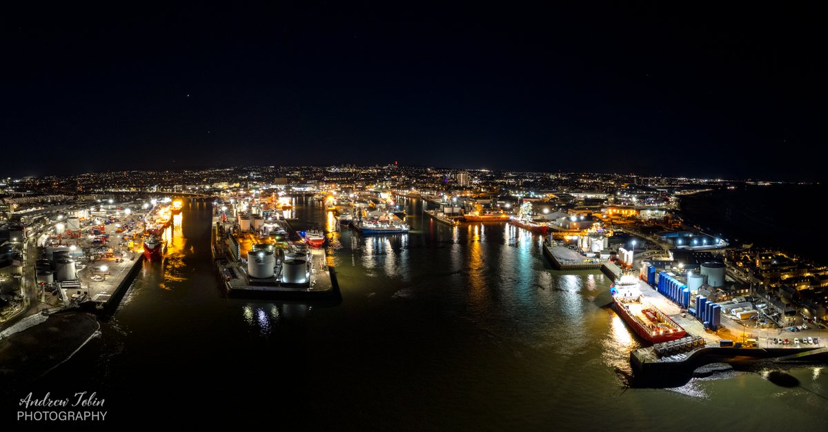 Fascinating night panorama of Aberdeen Harbour <a href="/PortofAberdeen/">Port of Aberdeen</a>, always busy keeping the oil fields supplied.
#djimavicAir2s #Aberdeen #Harbour #visitabdn #NightPhotography #dronephotography 
<a href="/visitabdn/">VisitAbdn</a> <a href="/VisitScotland/">VisitScotland</a>