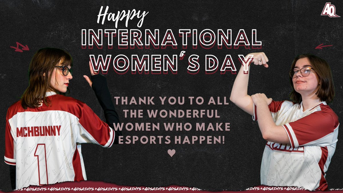 AquinasEsports's tweet photo. In honor of international women's day, we want to show some appreciation to the lovely females who make our program as unique as it is. Such as @mchbunny, @Anastasia__OW, @Hariboharvell, Veronica Piraino, Jill, and all the supportive staff members at Aquinas. Thank You!💜 https://t.co/Kpw3xHyV55