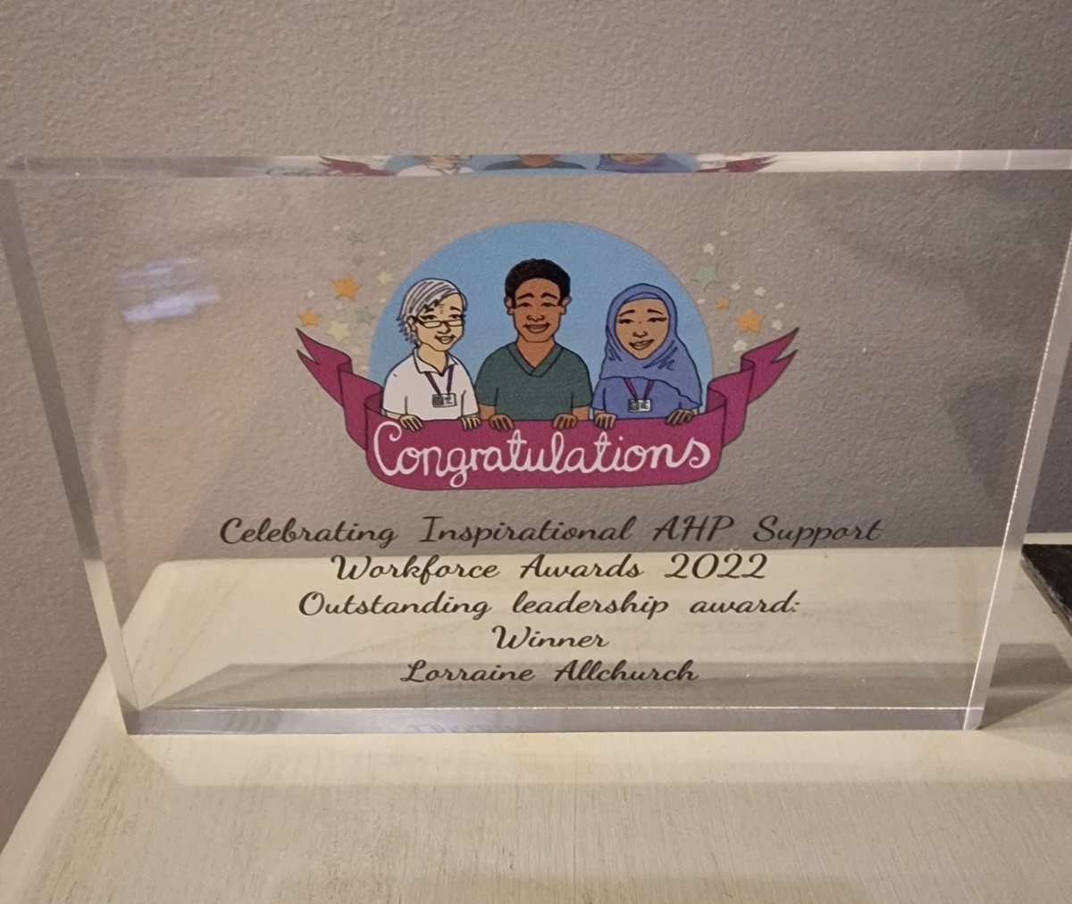 LorraineAHP's tweet photo. Today I received my award from Celebrating Inspirational AHP Support Workers awards 2022 for “Outstanding Leadership “ on #IWD2023 I want to thank all the inspirational leaders who inspire me in my work life and my family. @DudleyGroupNHS https://t.co/hCQ7I0II2z